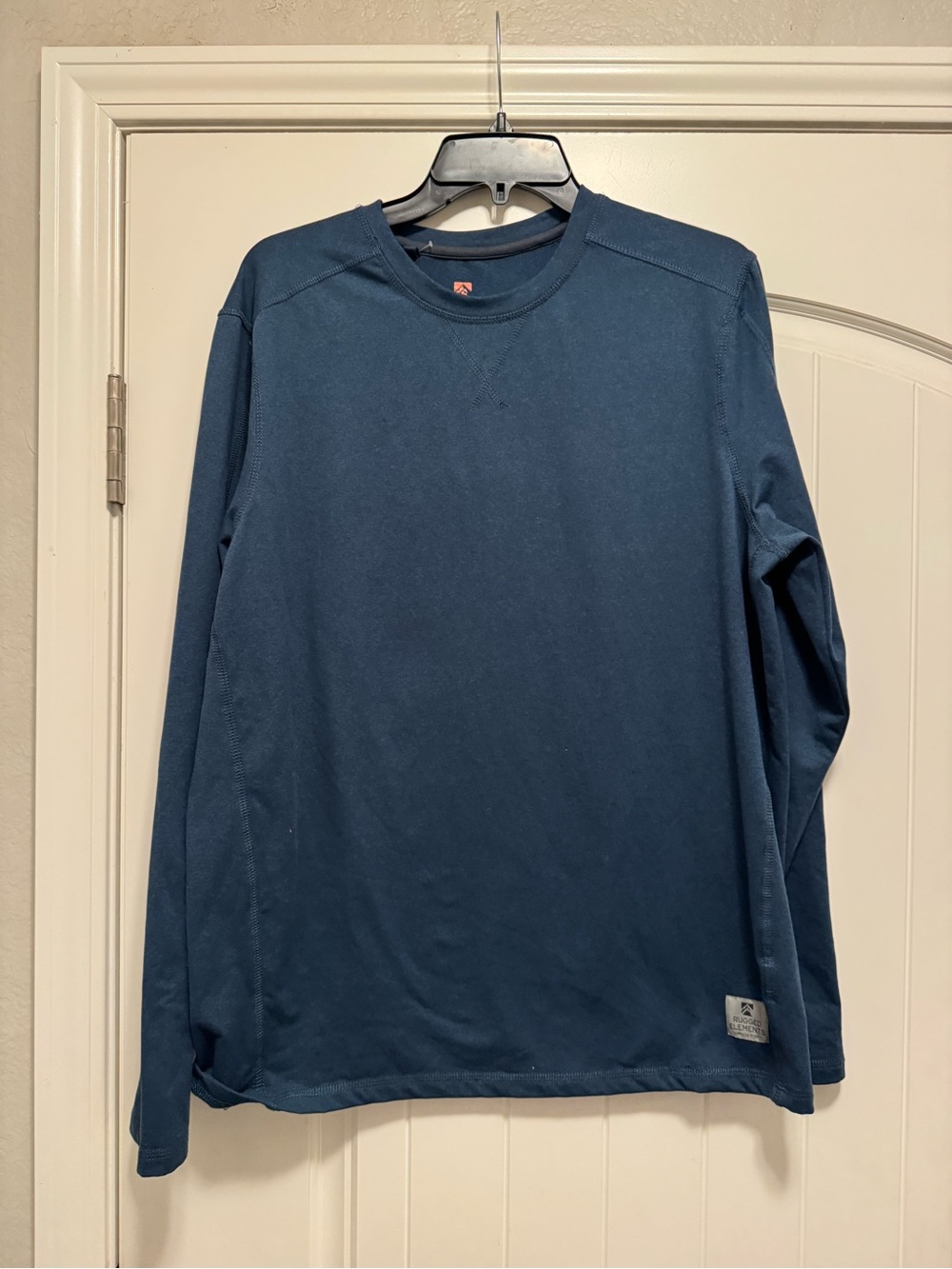 Men's Long-Sleeve Crewneck Shirt - Deep Blue